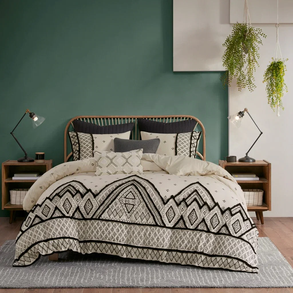 Marta 3 Piece Cotton and Flax Linen Blend Comforter Set by Madison Park