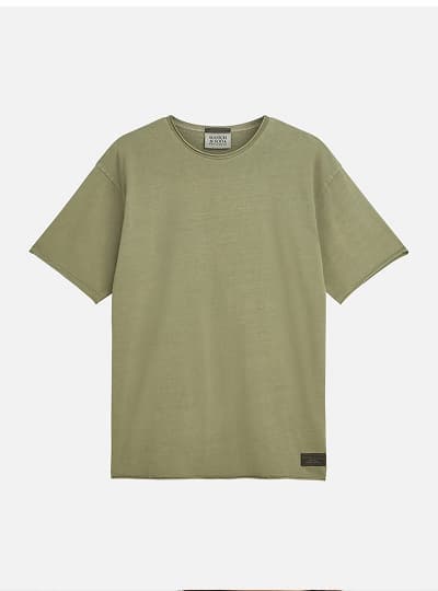 Essentials Raw-Edged Garment-Dyed Relaxed-Fit T-Shirt