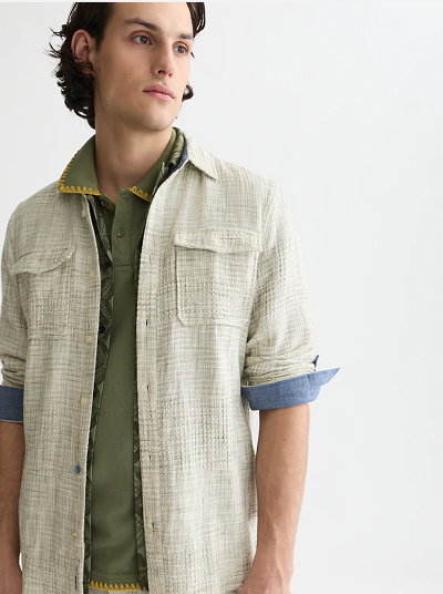 Melange Waffle Regular-Fit Shirt