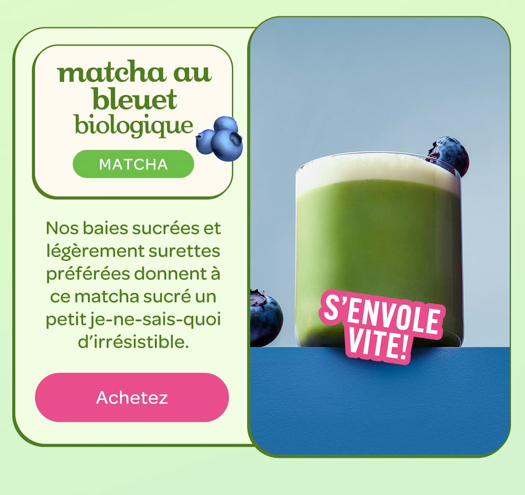 matcha au bleuet