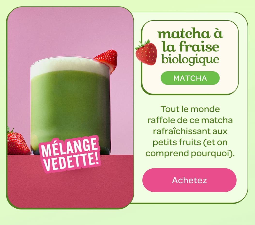 Matcha à la fraise biologique