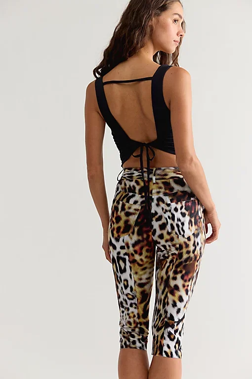 Norma Kamali Pedal Pusher Cropped Pants