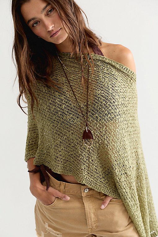 Jade Knit Poncho