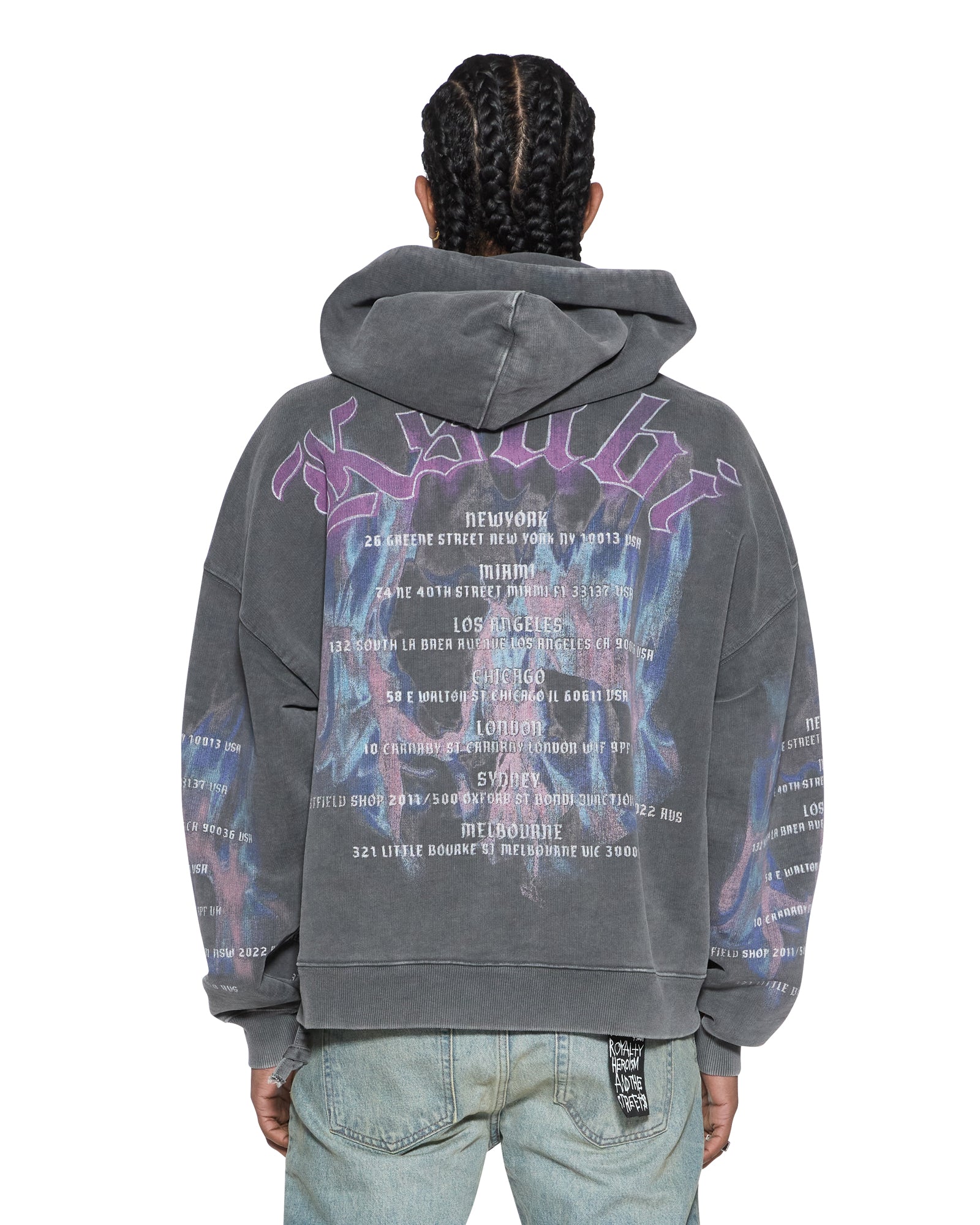 Image of FALLEN EKCESS ZIP HOODIE FADED BLACK