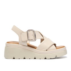 Jasmina Off White Leather Sandals