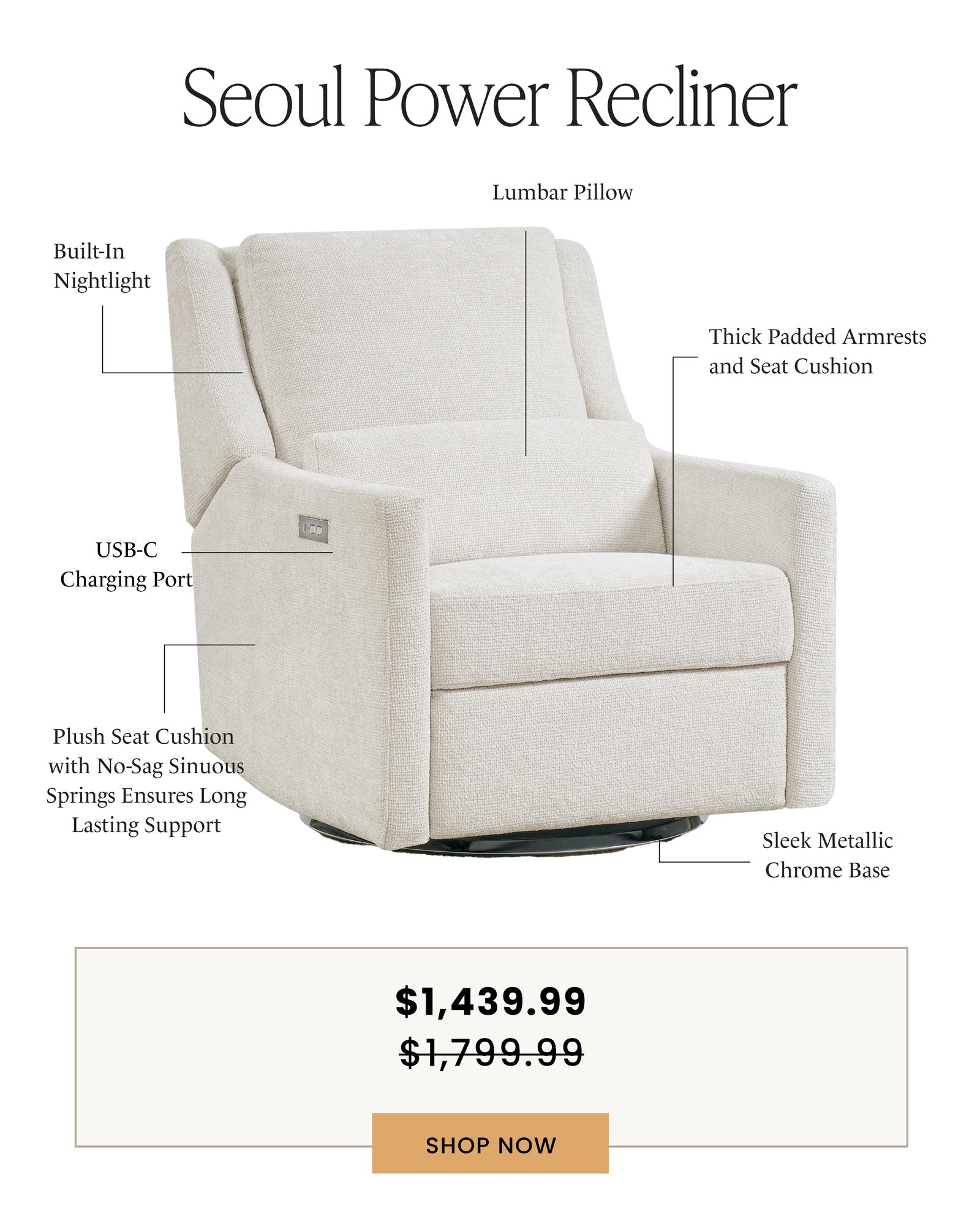 Shop Seoul Power Recliner