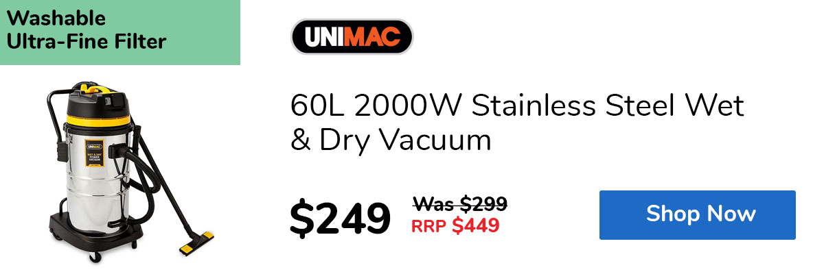 60L 2000W Stainless Steel Wet & Dry Vacuum
