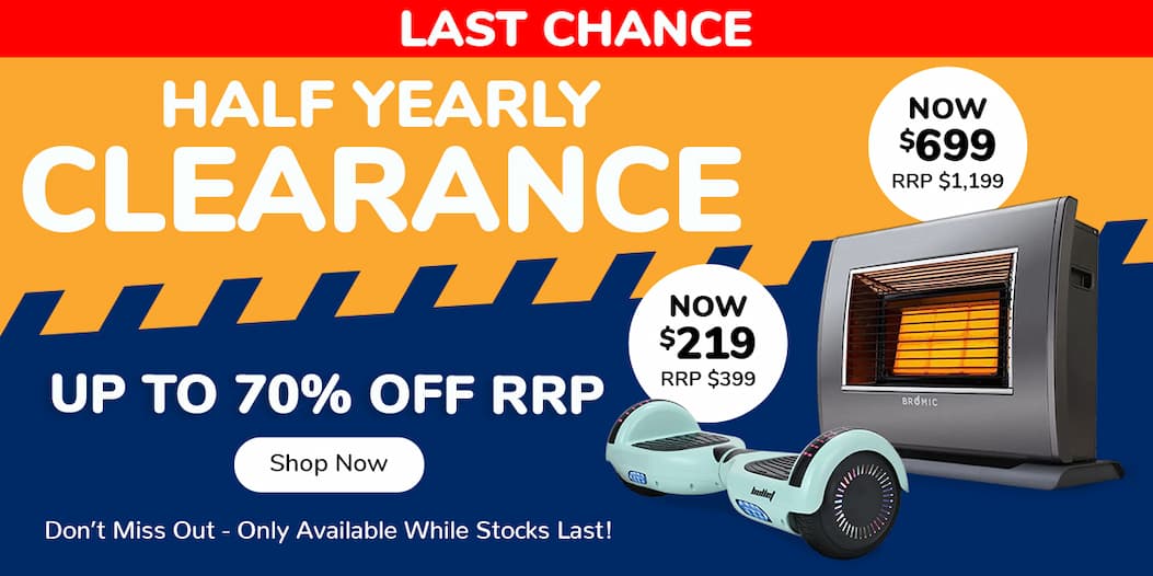 Half Yearly Clearance UP TO 70% OFF RRP