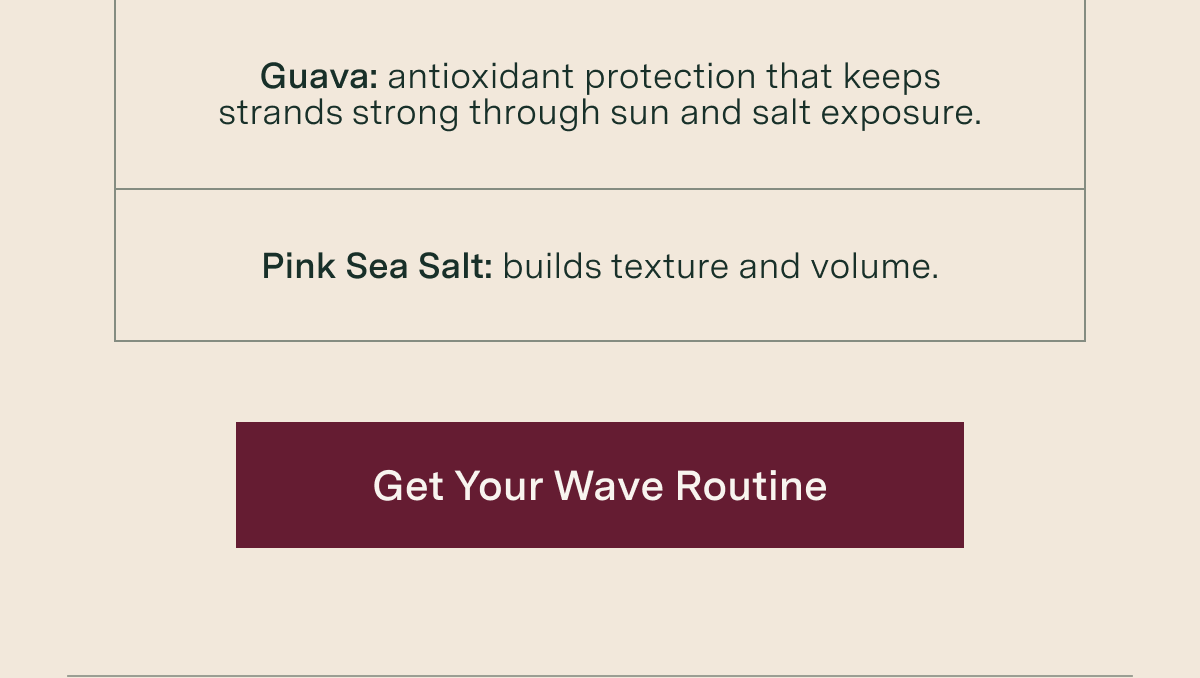 GET YOUR WAVE ROUTINE