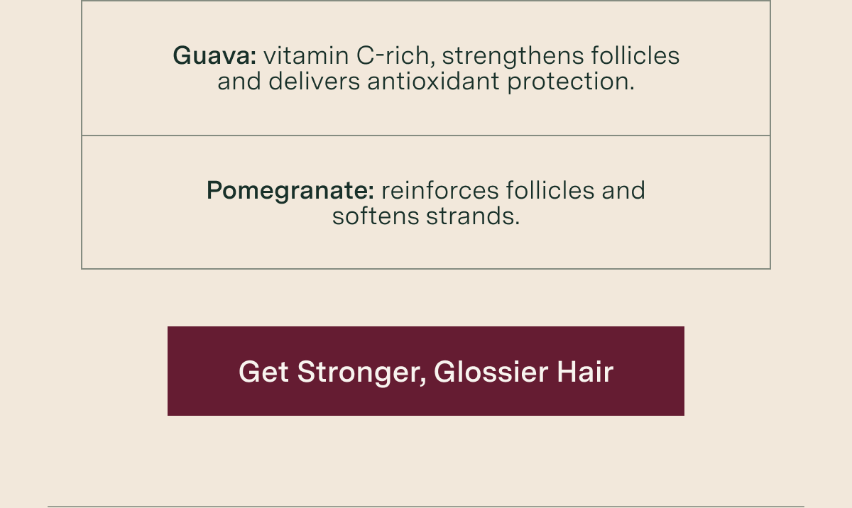 GET STRONGER, GLOSSIER HAIR