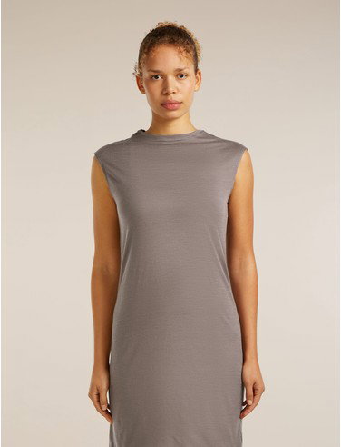 Women's Merino Granary Sleeveless Dress - Porcini / S
