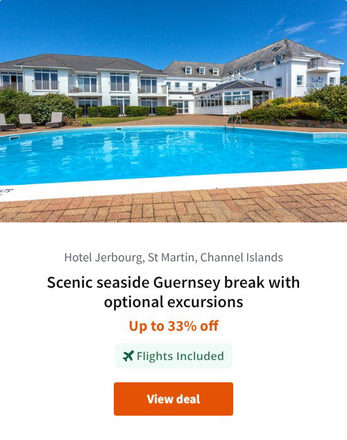 Scenic seaside Guernsey break with optional excursions