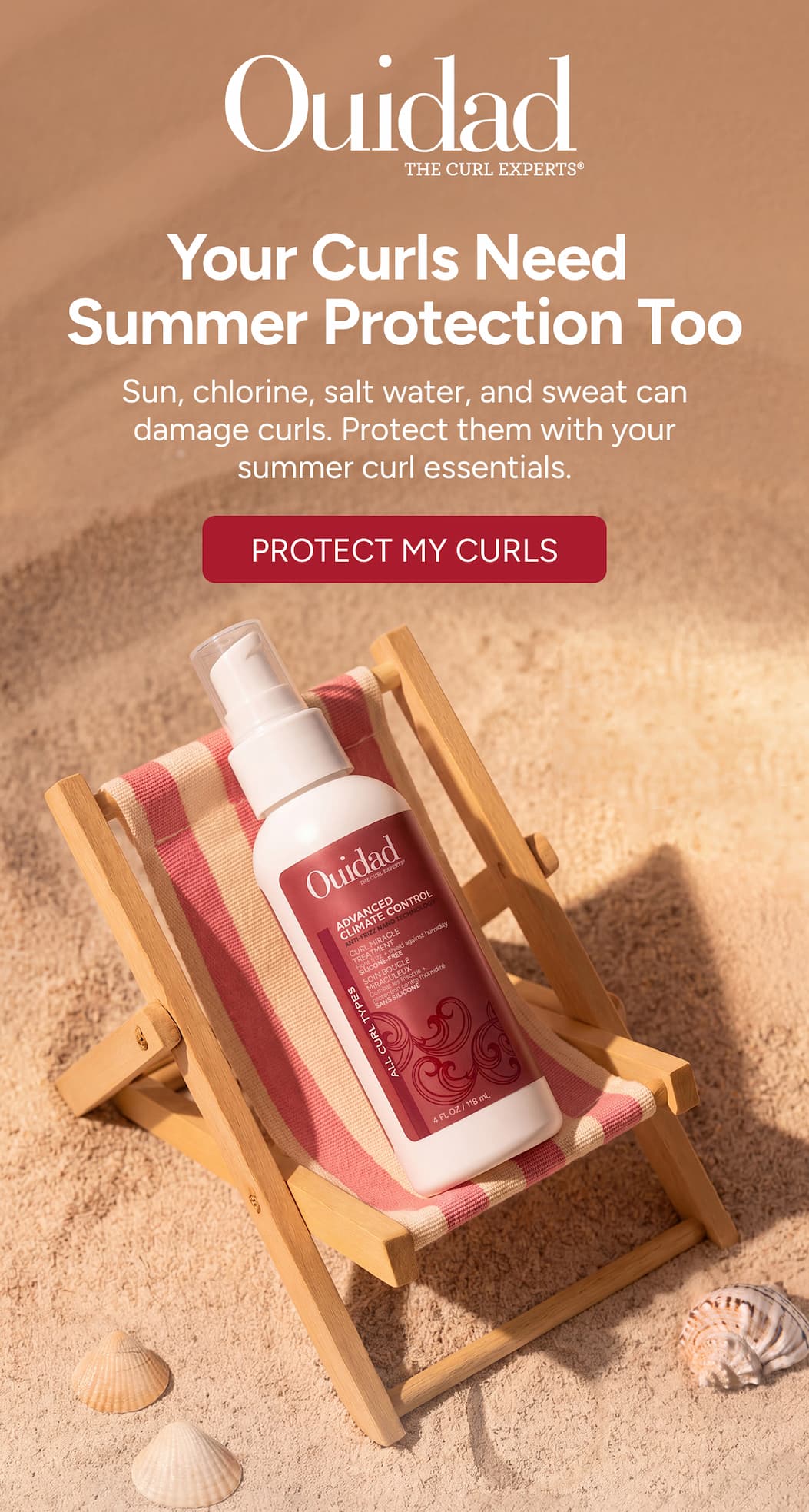 Your Curls Need Summer Protection Too - Sun,chlorine, salt water, and sweat can damage curls. Protect them with your summer curl essentials. - Shop Now