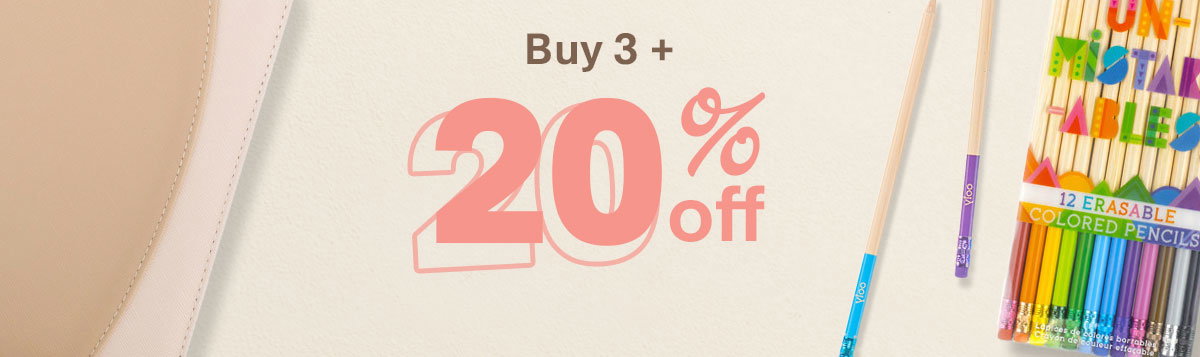 Buy 3 Items 20% 0ff.