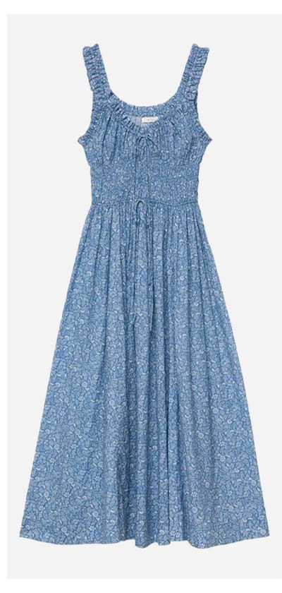 Emmaretta Dress In Blue Garden Bloom
