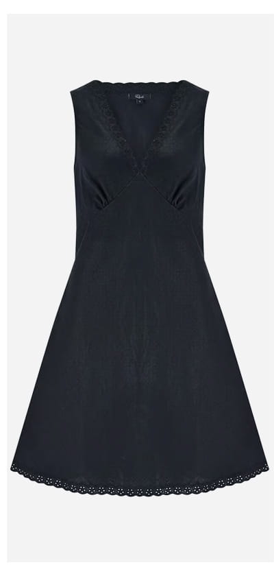 Bex Dress In Black Linen