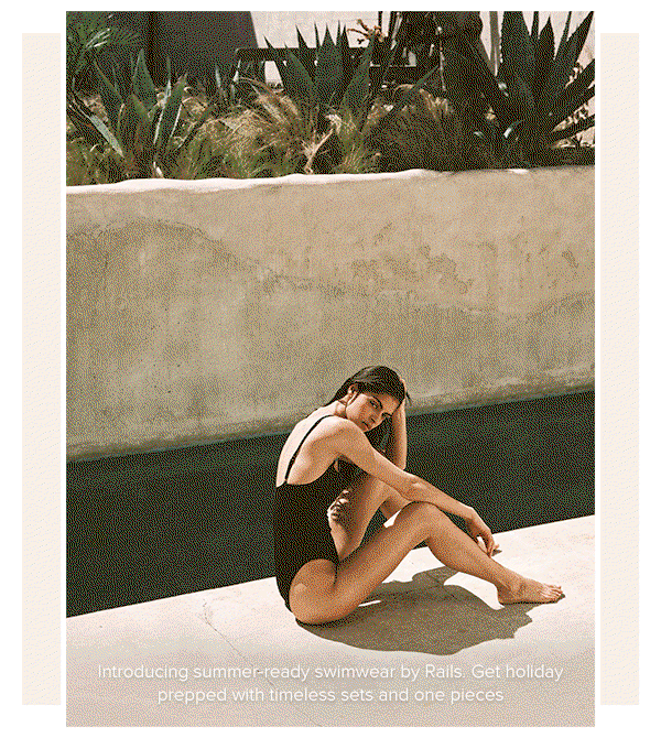 Introducing summer-ready swimwear by Rails. Get holiday prepped with timeless sets and one pieces