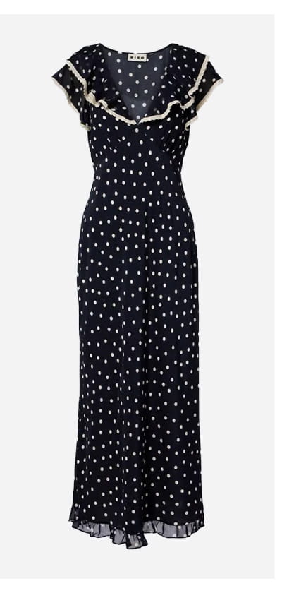 Bethea Dress In Layla Dot Navy