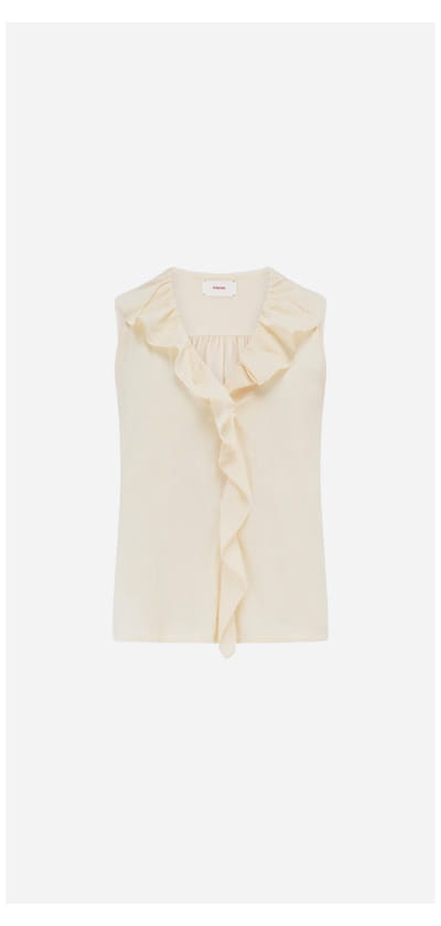 Casara Top In Oysterette
