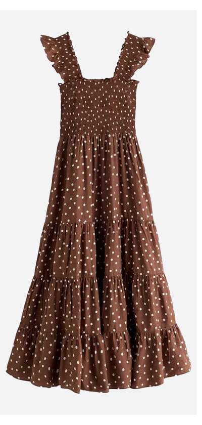 Kendall Dress In Layla Dot Brown