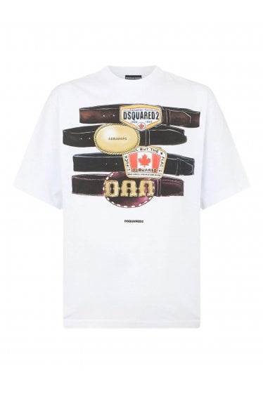 Iconique Belt Loose Fit Tee White