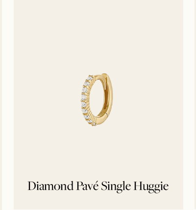 Diamond Pavé Single Huggie