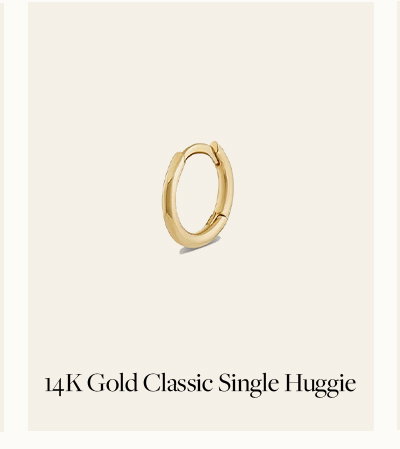 14K Gold Classic Single Huggie
