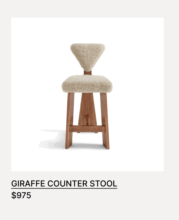 GIRAFFE COUNTER STOOL – $975