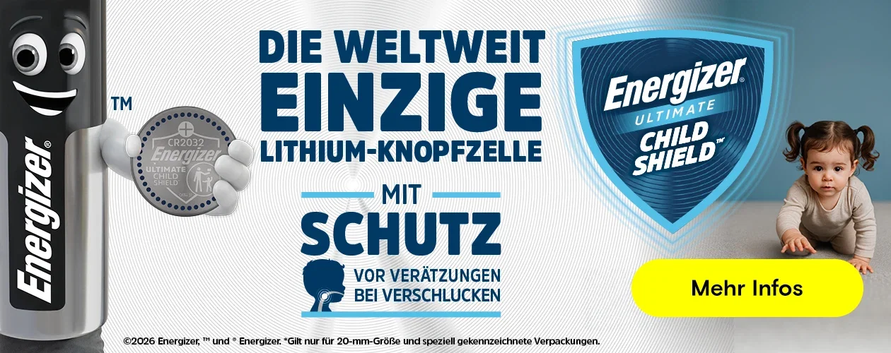 Energizer Knopfzelle CR2032 3 V 2 St. 235 mAh Lithium Ultimate Child Shield