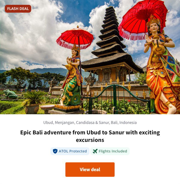 Epic Bali adventure from Ubud to Sanur with exciting excursions