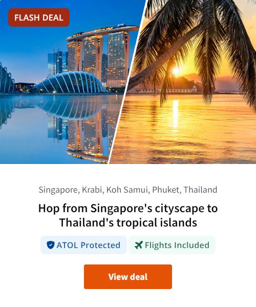 Hop from Singapore's cityscape to Thailand's tropical islands