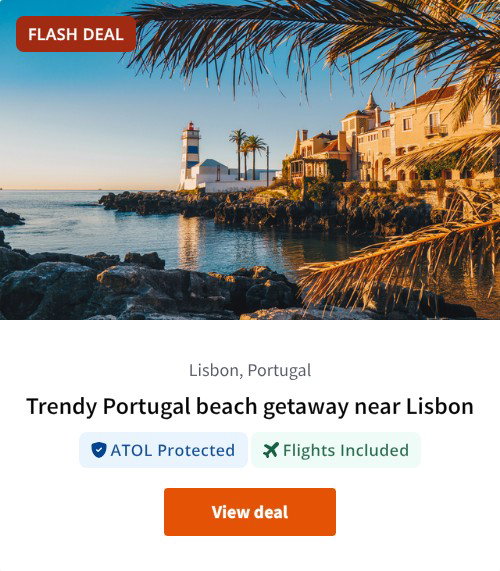 Trendy Portugal beach getaway near Lisbon