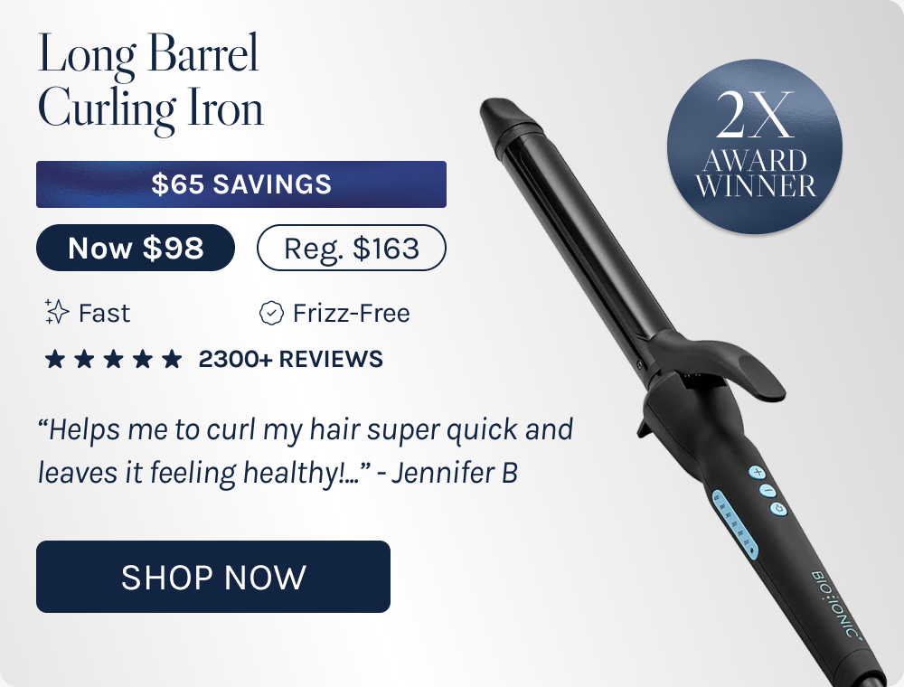 Long Barrel Curling Iron $65 Savings, Over 2300 5 stars review