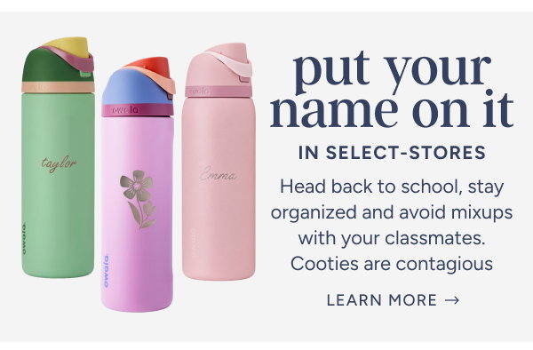 Put your name on it in select-stores