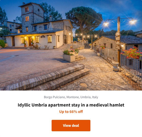 Idyllic Umbria apartment stay in a medieval hamlet