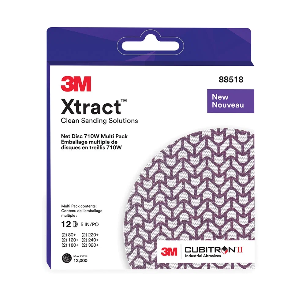 3M™ Xtract Cubitron™ II 710W 5'' Dia. Net Disc Multi-Pack (2...