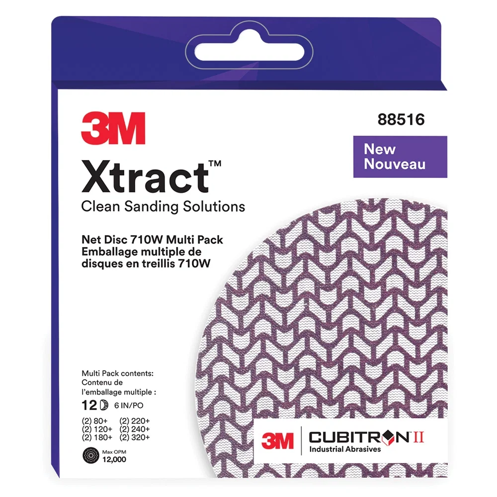 3M™ Xtract Cubitron™ II 710W 6'' Dia. Net Disc Multi-Pack (2...