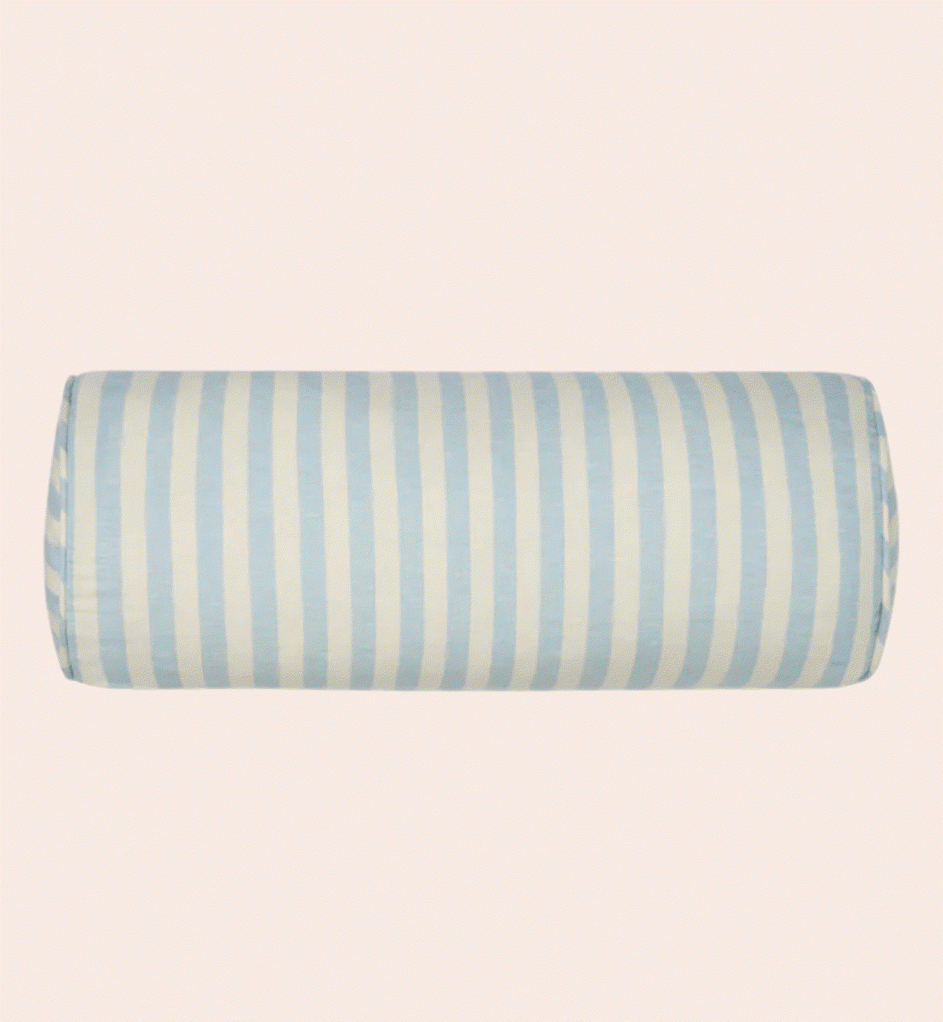 Coastal Blue Pembroke Stripe Linen Blend Bolster Filled Cushion