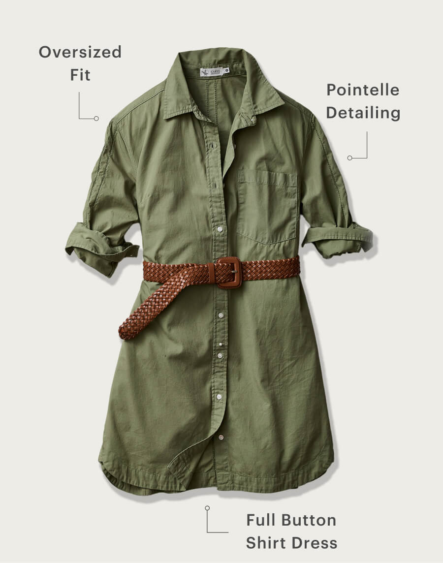 Image of Jules Dress: Oversized Fit - Pointelle Detailing - Full Button Shirt Dress
