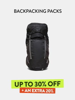 Backpacking Packs UP TO 30% OFF + extra 20% off	