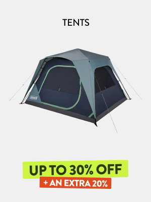 Tents UP TO 30% OFF + extra 20% off