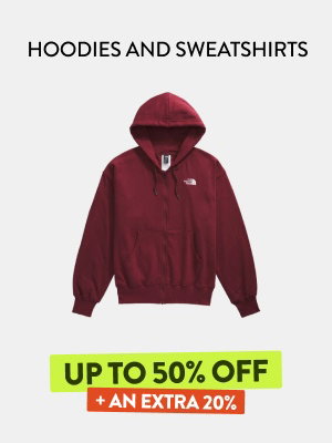 Hoodies and Sweatshirts UP TO 50% OFF + an extra 20%	