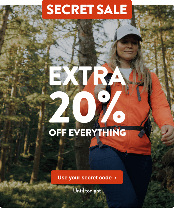 Secret Sale:  Extra 20% off just for you - until tonight.