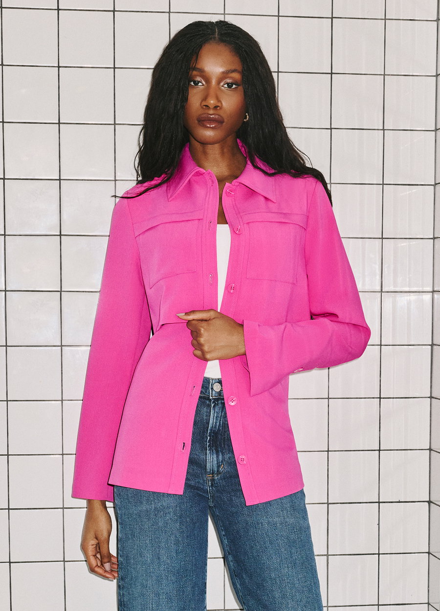 HAISLEY Safari Jacket in Stretch Cross-Hatch