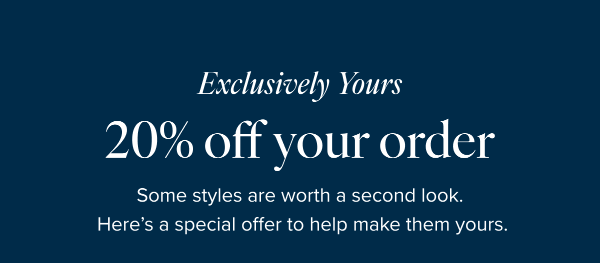 20% off your order