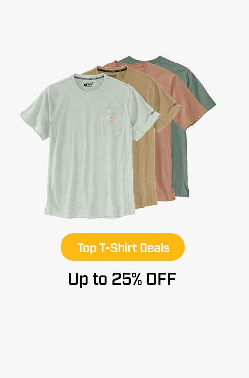 A row of t-shirts.