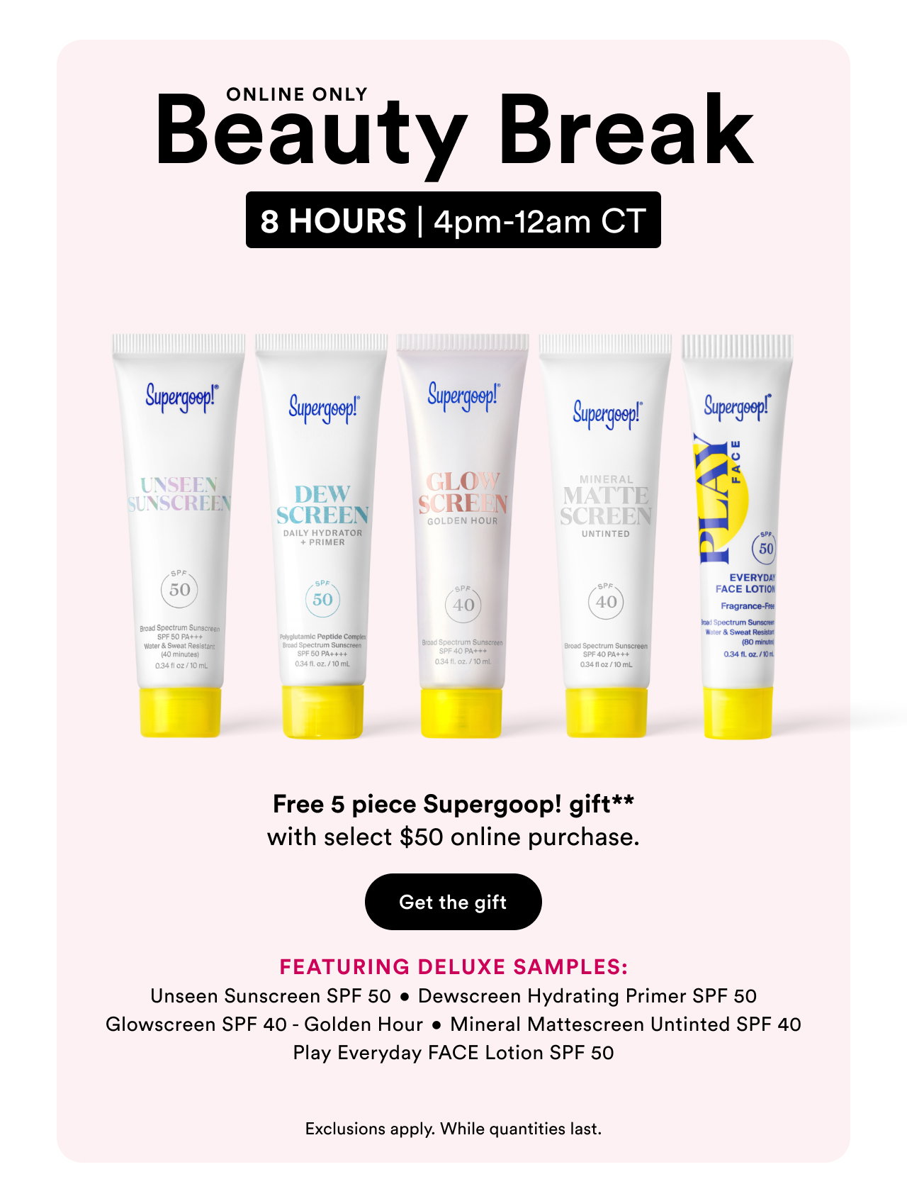 Free 5 Piece Biolage Gift** with select $50 online purchase.