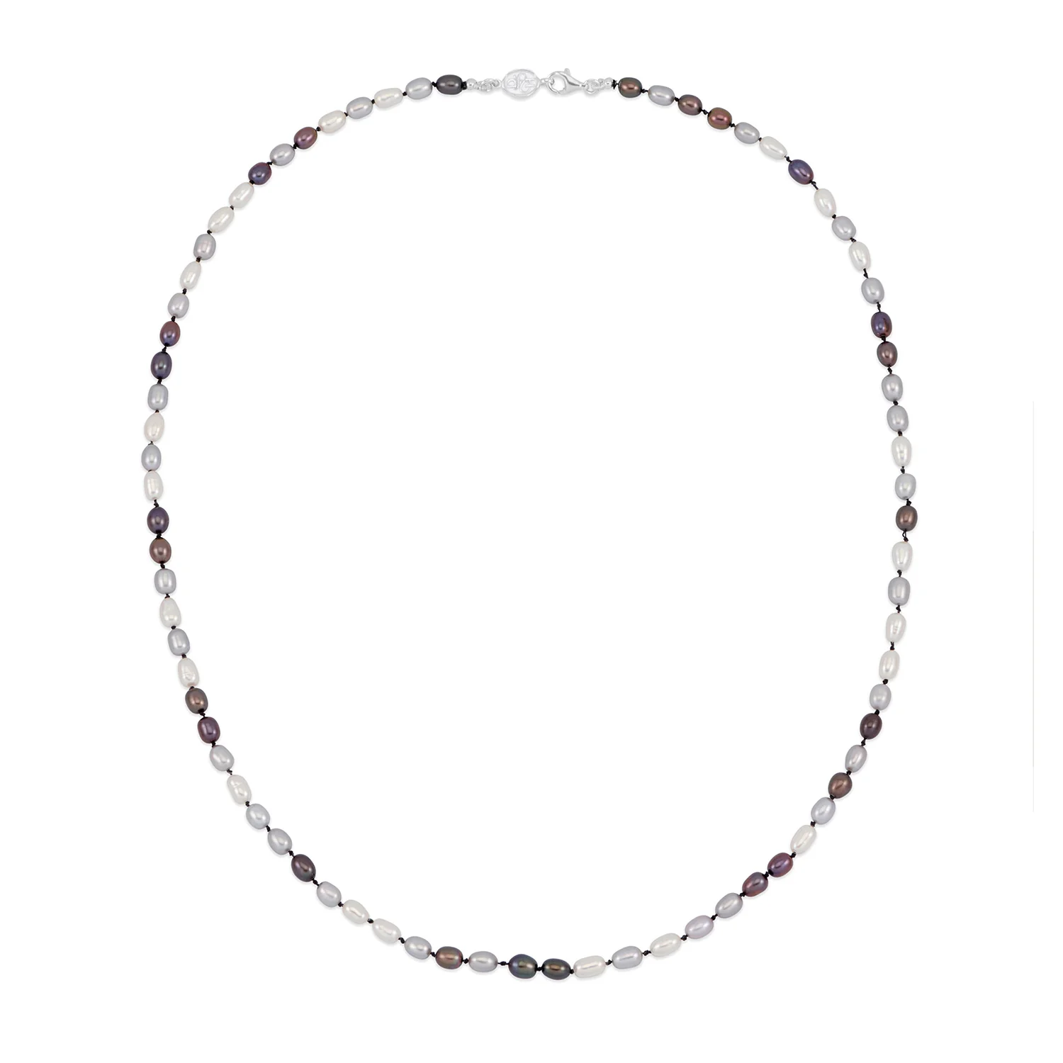 Men's Oval Mixed Pearl Necklace