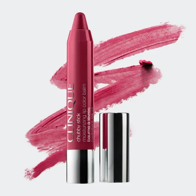 Swatch of makeup balm with packaging