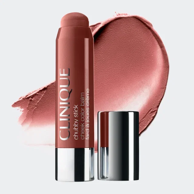 Swatch of lip product with packacing